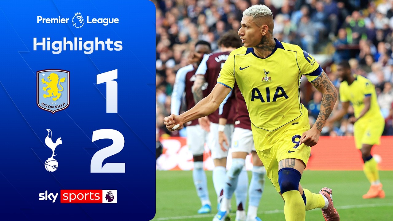 Spurs move out of relegation zone | Aston Villa 1-2 Tottenham Hotspur | Premier League Highlights
