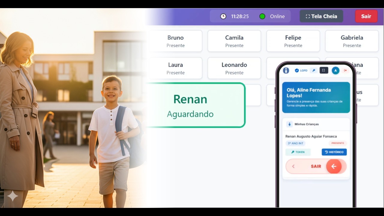 Demonstração do app Inoutchi para tutores