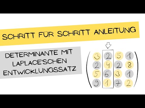 Determinante 4x4 Matrix - Entwicklungssatz nach Laplace