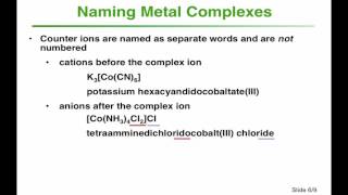 Coordination Compounds and d-Configurations