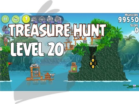 Angry Birds Rio Level 20 Treasure Hunt Walkthrough 3 Star