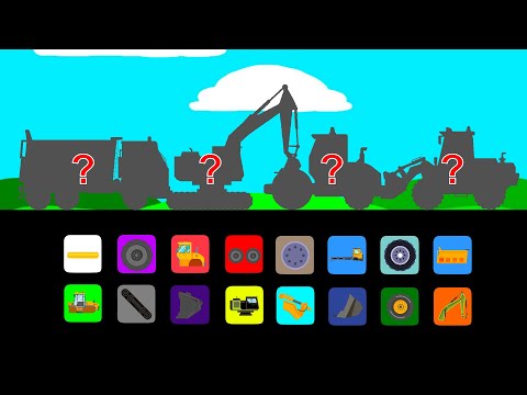 Construction Puzzle: Assemble Excavators, Bulldozers, Dump Trucks and Front End Loaders Correctly!