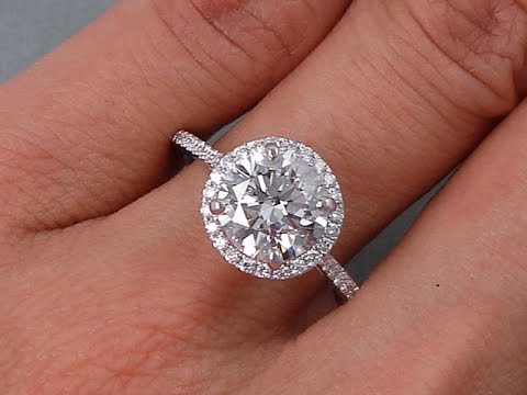 2.16 ctw Round Cut Lab Grown Diamond Engagement Ring - BigDiamondsUSA