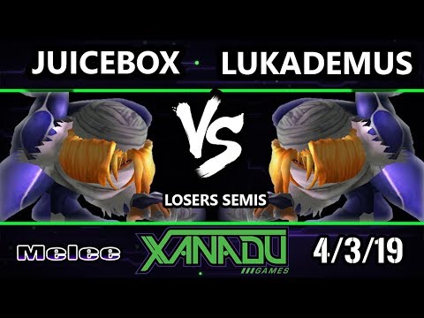 S@X 296 SSBM - Juicebox (Sheik) Vs. Lukademus (Fox, Sheik) - Smash Melee Losers Semis