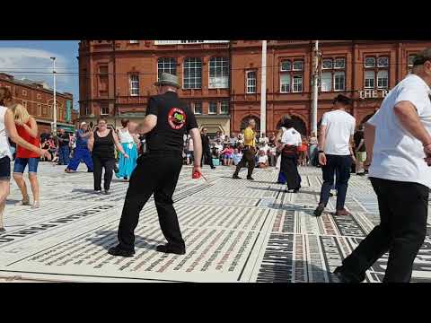 Blackpool comedy carpet, Northern Soul dancing, for Children with Cancer 2018