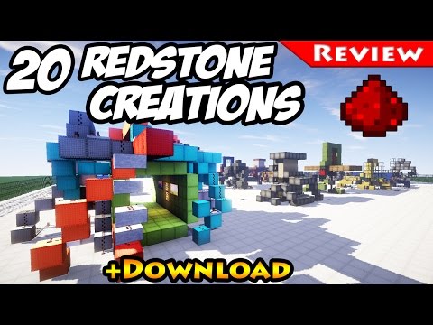 WiederDude Tutorials - Minecraft: 20 Redstone Creations + DOWNLOAD / For Redstone Smart Houses
