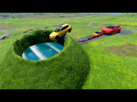 💦 BIG & SMALL CARS vs GIANT BULGE WATER PIT 🌋🚗 – BeamNG.drive Epic Crash Challenge | Impala BeamNG