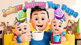 Humpty Dumpty set on the wall + Johny Johny yes Papa | Kids Spaceship | Nursery Rhymes & Poem Song