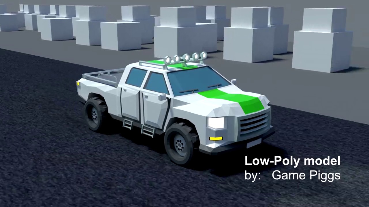 पिकअप फ्री लो-पॉली 3D मॉडल