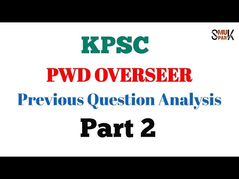 PWD Overseer previous questions detailed analysis