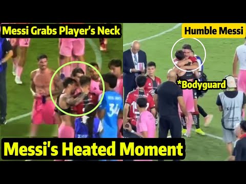 Messi Grabs Atlas Player’s Neck…....Then Hugs Another in a Classy Move