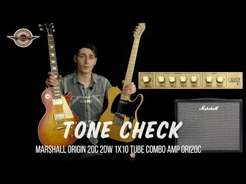 TONE CHECK: Marshall Origin 20C 1x10" EL34 Tube Combo Amp Demo - Les Paul & Telecaster
