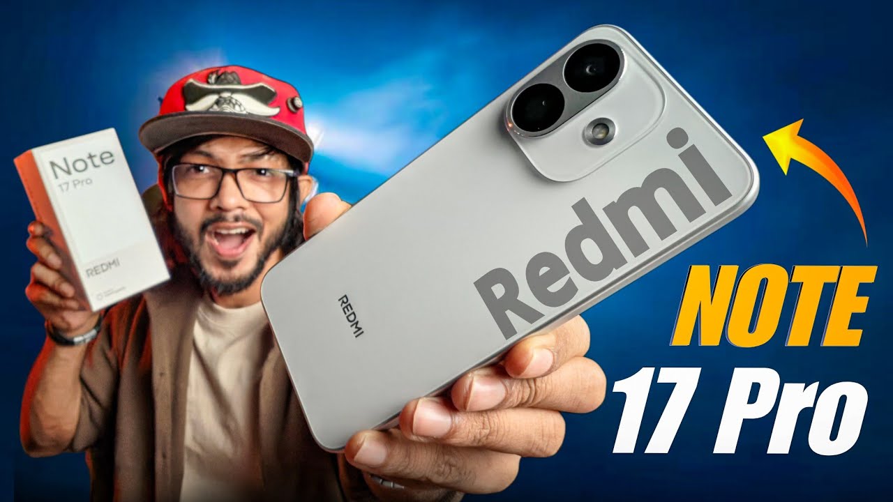 Xiaomi Redmi Note 17 Pro front and back showing AMOLED display and dual camera setup