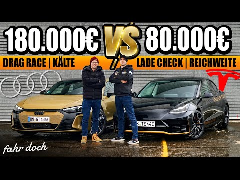 TESLA MODEL 3 Performance vs AUDI RS E-TRON GT | 100.000 Euro günstiger und trotzdem besser?
