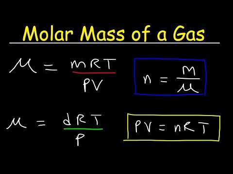 Molar Mass of a Gas at STP - Equations & Formulas, Chemistry Practice Problems