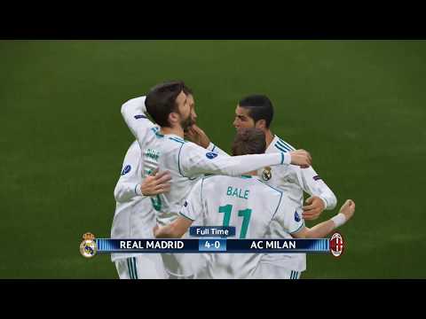 Score 4 :  0 - PES 2018 UEFA Champions League Final (FC Real Madrid vs AC Milan Gameplay)