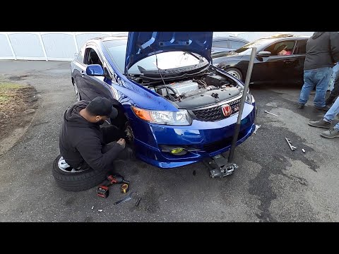 BC Coilover Install on The Civic Si!!!
