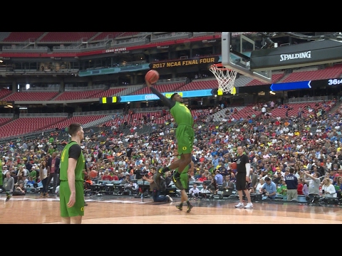 Oregon men's basketball turns Final Four open practice into dunkfest