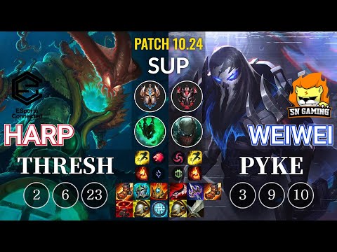 ESC Harp Thresh vs SN Weiwei Pyke Sup - KR Patch 10.24