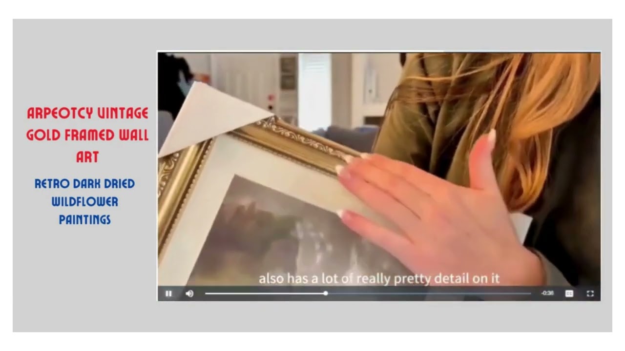 ARPEOTCY Vintage Gold Framed Wall Art