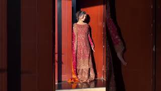 Red Embellished Bridal Lehenga with Potli - Video 1