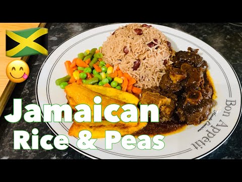 Jamaican 🇯🇲 Rice and Peas 😁 || How to Cook Jamaican Rice and Peas #ricecooker
