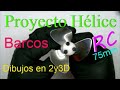 Proyecto Hélice Para Barco RC 3 álabes 75mm