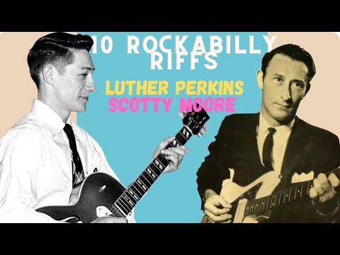 10 Rockabilly Guitar Riffs Playthrough - Scotty Moore and Luther Perkins
