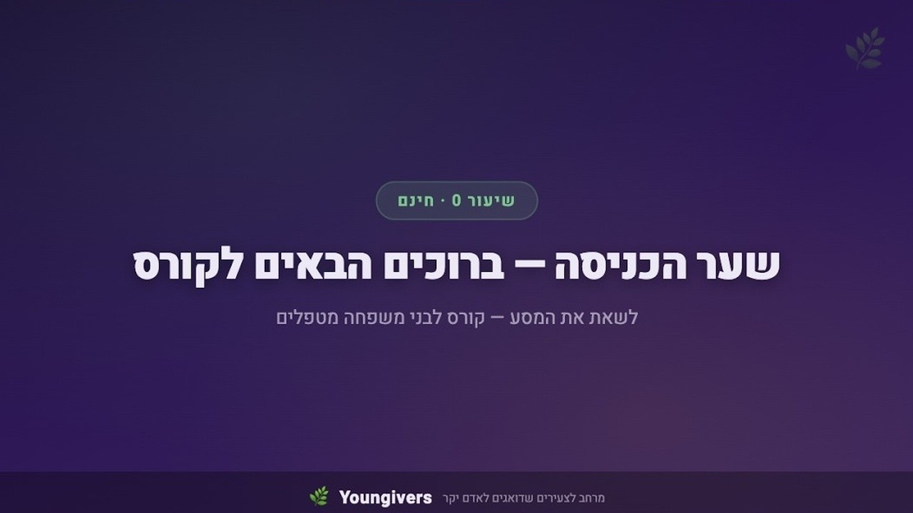 תצוגה מקדימה של המדריך