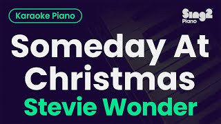 Stevie Wonder - Someday at Christmas (Piano Karaoke)