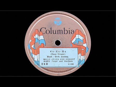 “Ko-Ko-Mo” by Ernest Hare and Billy Jones 1923