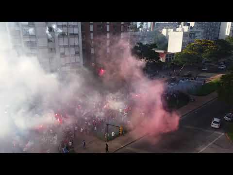 "Banderazo hinchada de Nacional 3/2/2019(1)" Barra: La Banda del Parque &bull; Club: Nacional