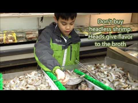 Shrimps with Yucca Flower and Patola (Camarones con flor de izote) by Chef Rafi