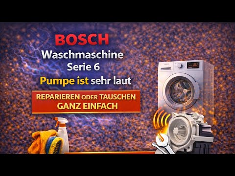 Bosch Waschmaschine Serie 6 Pumpe ist sehr laut reparieren oder tauschen ganz einfach 