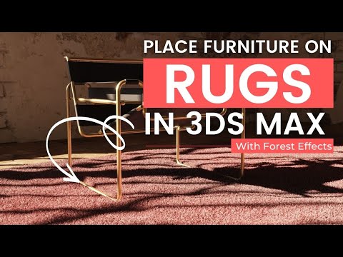 Forest Effect: using Bend by Exclude Area to place furniture on a rug