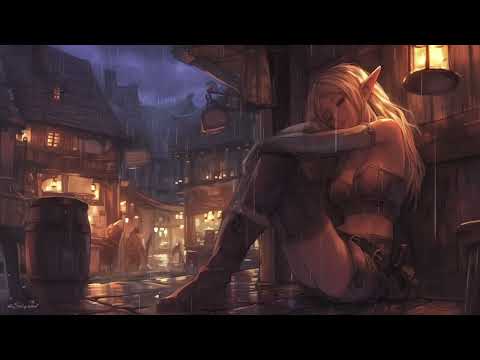 Relaxing Medieval Music with Rain Sounds | Celtic Music, Fantasy Bard Tavern Ambience, Rainy Day