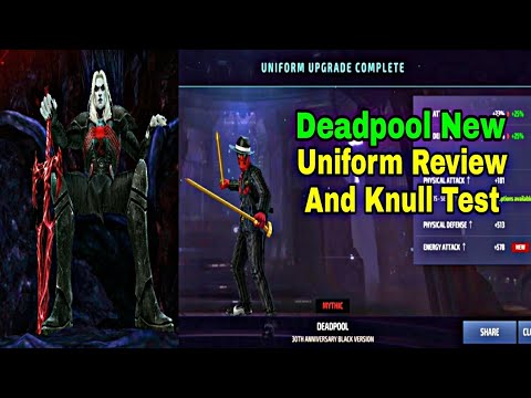 Deadpool New Uniform Review And Knull Test - Marvel Future Fight