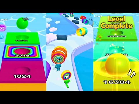 Max Level Gameplay- Ball Run 2048 vs Ball Run Infinity vs Layer Man 3D Run & Collect #ballgamezone