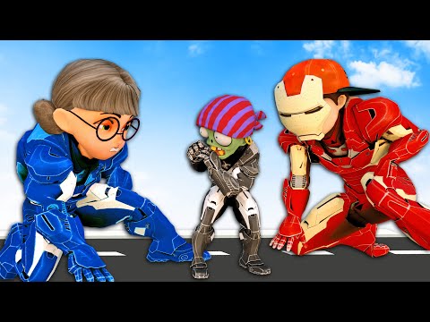 Scary teacher Fun 3D animation - Iron Nickhulk vs Hulk Zombie War to Save Iron Tani