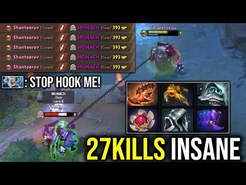 THE IMMORTAL ZEUS CAN'T STOP GETTING HOOK!! - 27Kills Pudge Mid No Mercy!!