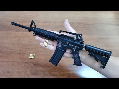 Mini M4a1 Toy Gun with Bullets Unboxing 2022 - Miniature Shell Ejection Gun