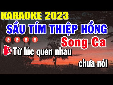 Sầu Tím Thiệp Hồng Karaoke Song Ca Nhạc Sống 2023 | Trọng Hiếu