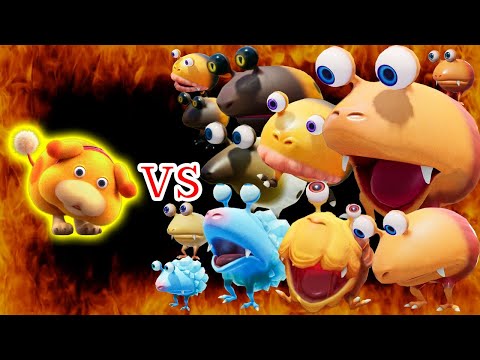 チート級オッチンvsチャッピー軍団！原生生物を何発で倒せるのかっ！？　【ピクミン4】