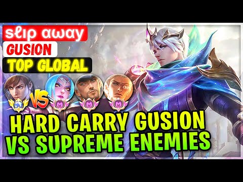 Hard Carry Gusion VS Supreme Karina, Clint & Natan [ Top Global Gusion ] ѕℓιρ αωαу - Mobile Legends