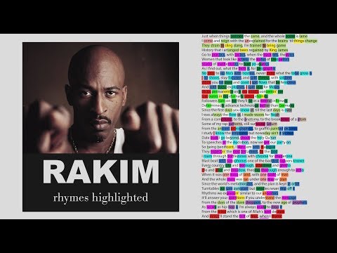 Rakim - The 18th Letter - Lyrics, Rhymes Highlighted (090)