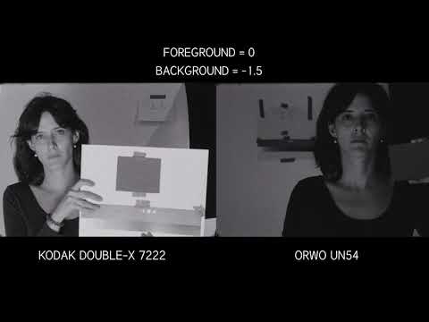 ORWO UN54 vs Kodak Double-X B&W - 16mm side by side film comparison