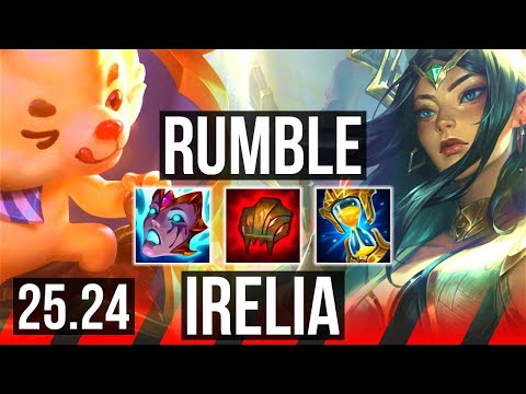RUMBLE vs IRELIA (TOP) | Perfect KDA: 16/0/3 | KR Diamond | 25.24