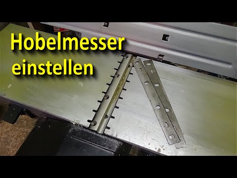 Hobelmesser wechseln und einstellen bei Scheppach HMS 850.