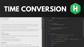 HackerRank Time Conversion - Solution Walkthrough (JavaScript)