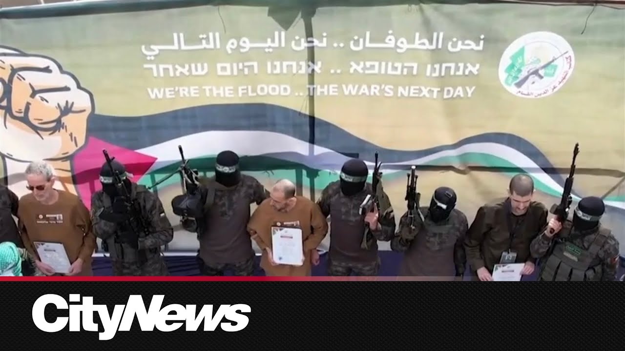 Hamas frees 3 emaciated hostages, Israel releases 100+ Palestinians